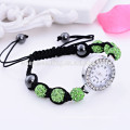 2014 high quality shambala beads strap wrist watch women